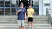 1米92潘展乐和2米26张子宇同框🤣网友：小潘秒变&ldquo;小手办&rdquo;
